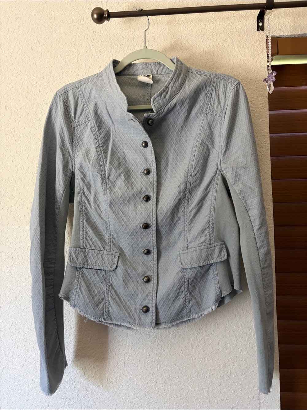 Tokyo Darling Light Gray Button-Front Jacket